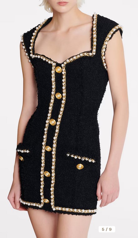 Summer Dressing and Accessories, Easy Beachwear to Glamorous Evening Looks: Top Trends 14 SD 25 BL at Harrods Balmain tweed mini.jpg