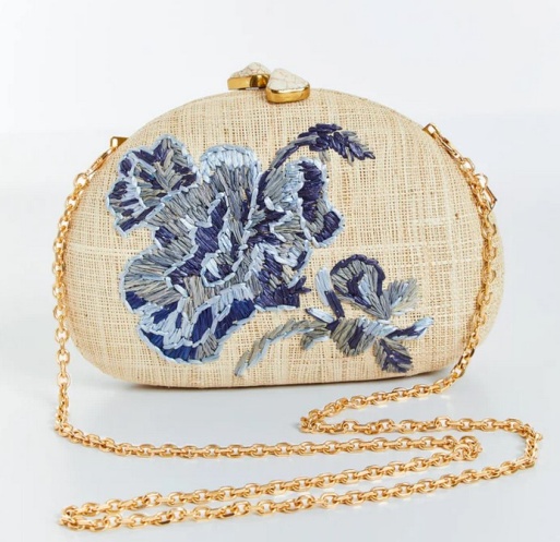 Summer Dressing and Accessories, Easy Beachwear to Glamorous Evening Looks: Top Trends 20 SD 25 MZ floral hand embr clutch bag.jpg