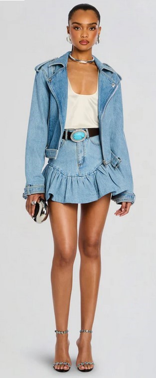 Summer Dressing and Accessories, Easy Beachwear to Glamorous Evening Looks: Top Trends 8 SD 25 RE denim mini w jkt cropped.jpg