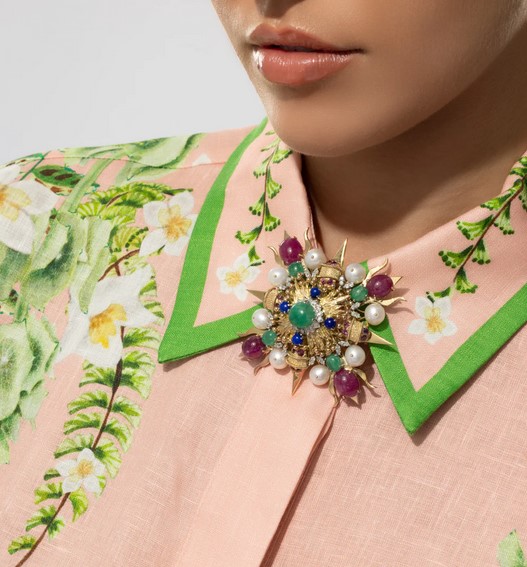Summer Dressing and Accessories, Easy Beachwear to Glamorous Evening Looks: Top Trends 33 SD 25 TD gemstone brooch avail Marissa.jpg